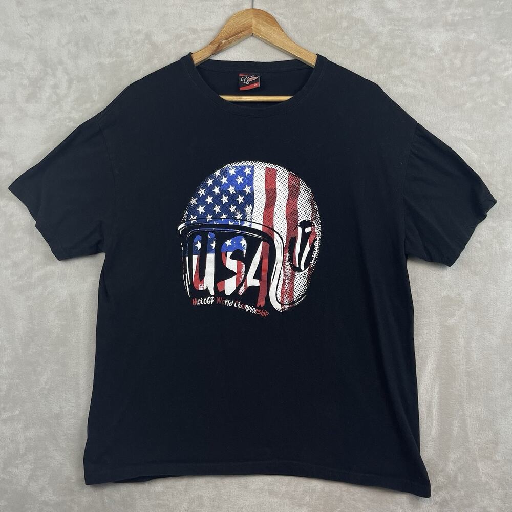 MotoGP 2017 USA World Championship Road Racing T Shirt Men's XL Bikercore